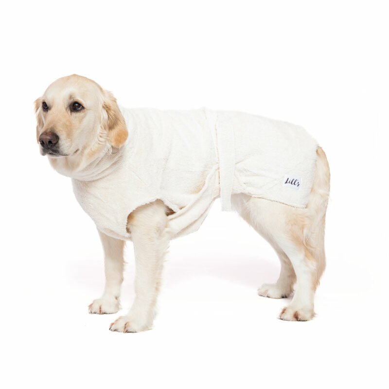 Lill’s Hundebademantel aus Bio-Baumwolle “cotton” Lill's Hundebademantel aus Bio-Baumwolle "cotton"