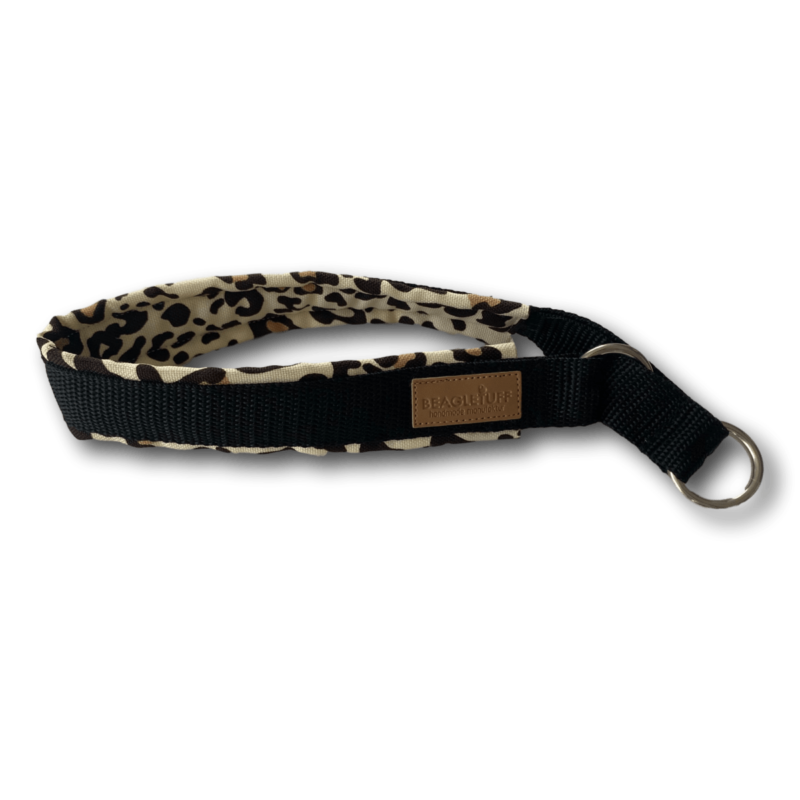zugstophalsbandschwarzleopard Zugstopp Halsband
